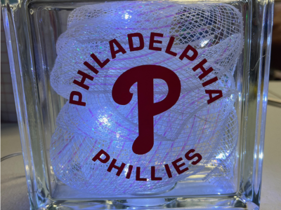 Phillies Glass Block