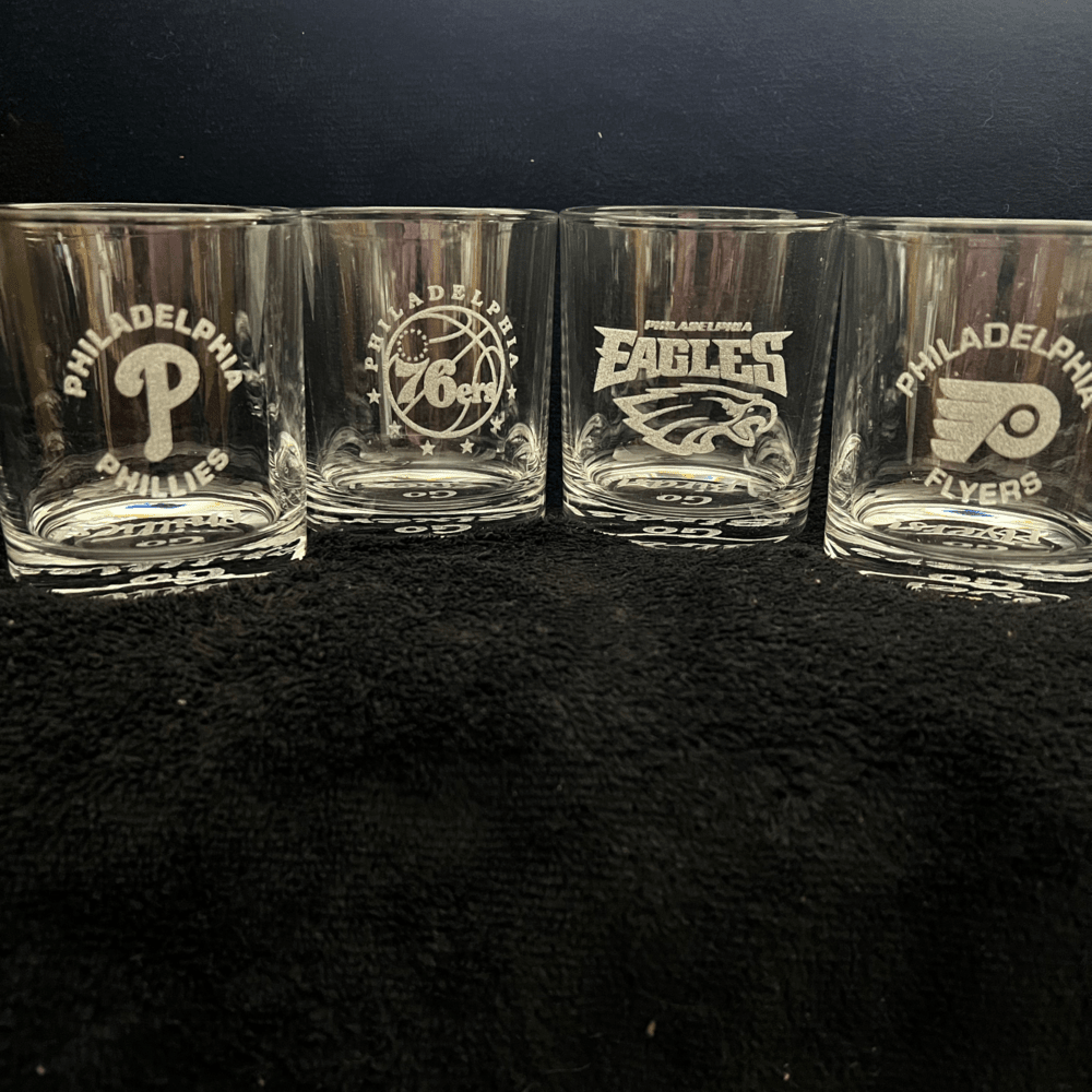 All Philly Sports Whiskey Glasses