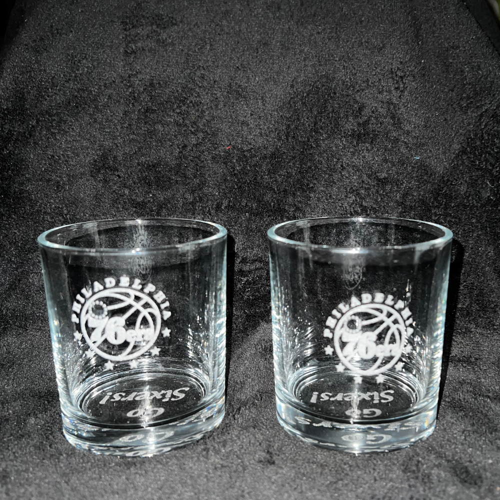 Sixers Whiskey Glasses